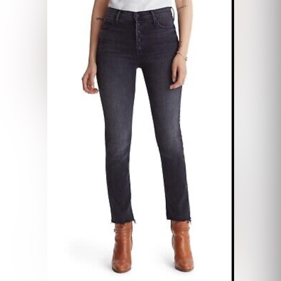 MOTHER Denim - Mother The Pixie Dazzle Ankle Fray night Shadow in size 28